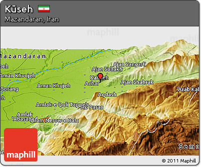Physical Panoramic Map of Kūseh