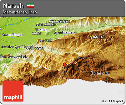 Physical Panoramic Map of Narseh