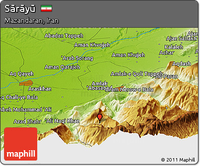 Physical Panoramic Map of Sārāyū