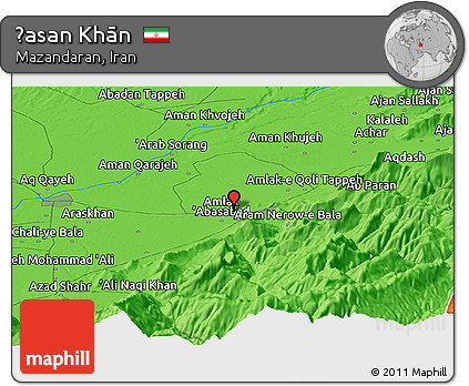 Political Panoramic Map of Ḩasan Khān
