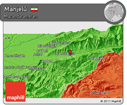 Political Panoramic Map of Manjelū