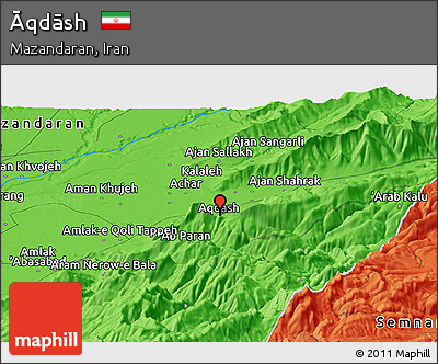 Political Panoramic Map of Āqdāsh