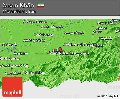 Political Panoramic Map of Ḩasan Khān