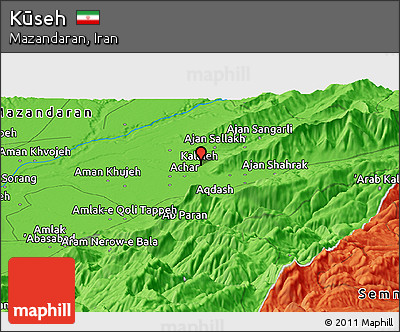 Political Panoramic Map of Kūseh