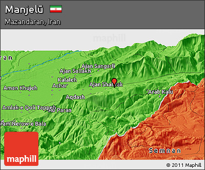 Political Panoramic Map of Manjelū