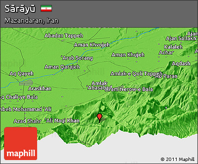 Political Panoramic Map of Sārāyū