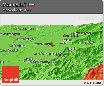 Political Panoramic Map of Mameshlī