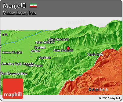 Political Panoramic Map of Manjelū