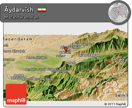 Satellite Panoramic Map of Āydarvīsh