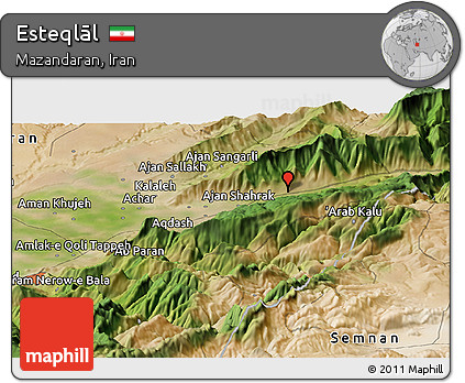 Satellite Panoramic Map of Esteqlāl