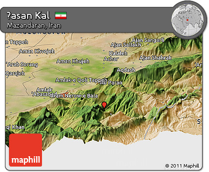 Satellite Panoramic Map of Ḩasan Kal