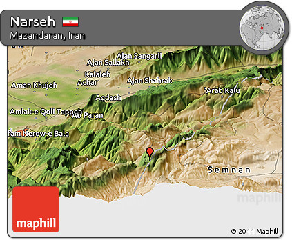Satellite Panoramic Map of Narseh