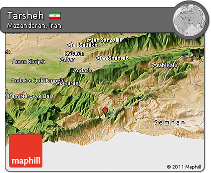 Satellite Panoramic Map of Tarsheh