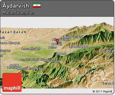 Satellite Panoramic Map of Āydarvīsh