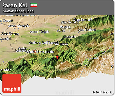 Satellite Panoramic Map of Ḩasan Kal