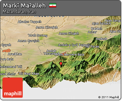 Satellite Panoramic Map of Markī Maḩalleh