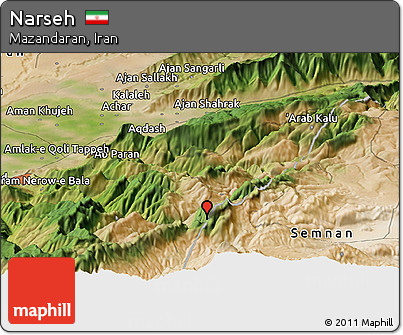 Satellite Panoramic Map of Narseh