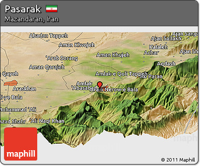 Satellite Panoramic Map of Pasarak