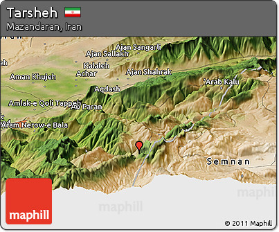 Satellite Panoramic Map of Tarsheh
