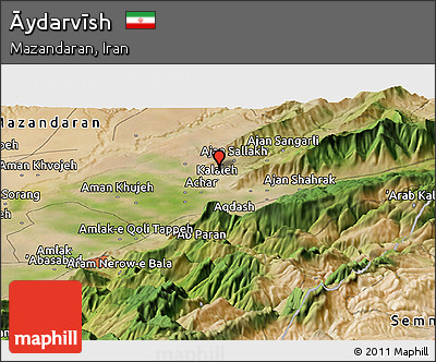 Satellite Panoramic Map of Āydarvīsh