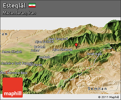 Satellite Panoramic Map of Esteqlāl