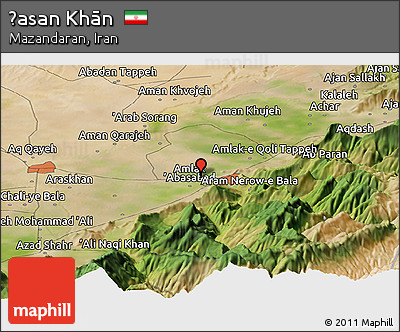 Satellite Panoramic Map of Ḩasan Khān