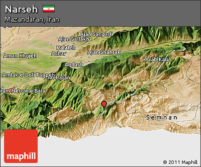 Satellite Panoramic Map of Narseh