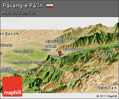 Satellite Panoramic Map of Pāsang-e Pā'īn
