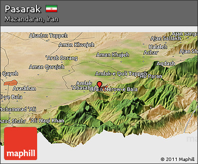 Satellite Panoramic Map of Pasarak