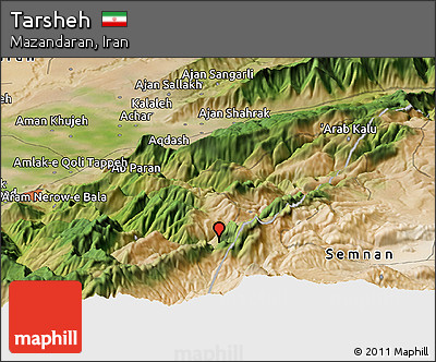 Satellite Panoramic Map of Tarsheh
