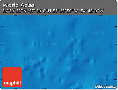 Physical Map of the Area around 37° 14' 49" N, 55° 10' 29" W