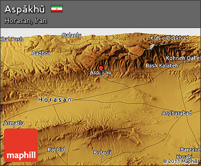 Physical 3D Map of Aspākhū