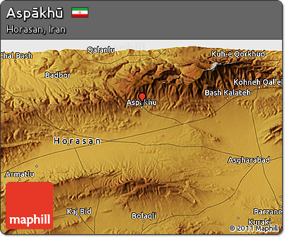 Physical 3D Map of Aspākhū