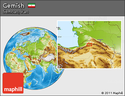 Physical Location Map of Gemīsh