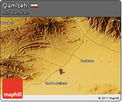 Physical 3D Map of Qamīţeh