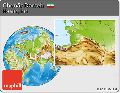 Physical Location Map of Chenār Darreh