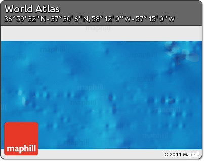 Physical 3D Map of the Area around 37° 14' 49" N, 57° 43' 30" W