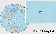 Gray Location Map of the area around 37° 14' 49" N, 61° 7' 30" W