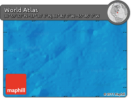 Physical Map of the Area around 37° 14' 49" N, 66° 13' 29" W