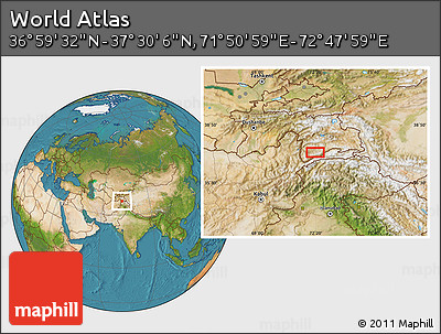 Satellite Location Map of the Area around 37° 14' 49" N, 72° 19' 29" E