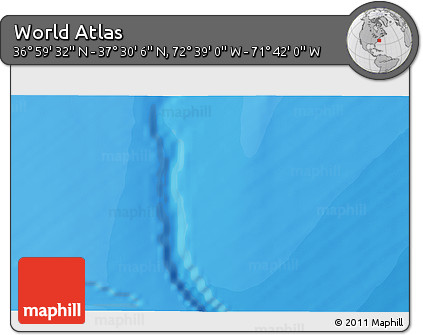 Political 3D Map of the Area around 37° 14' 49" N, 72° 10' 30" W