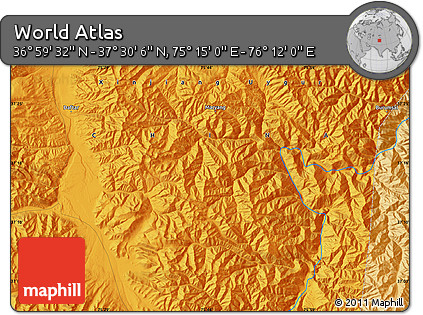 Political Map of the Area around 37° 14' 49" N, 75° 43' 29" E