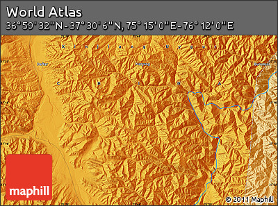 Political Map of the Area around 37° 14' 49" N, 75° 43' 29" E