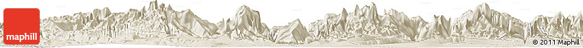 Shaded Relief Horizon Map of the Area around 37° 14' 49" N, 77° 25' 30" E
