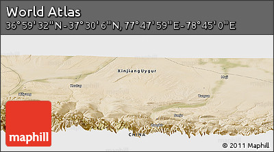 Satellite Panoramic Map of the Area around 37° 14' 49" N, 78° 16' 30" E