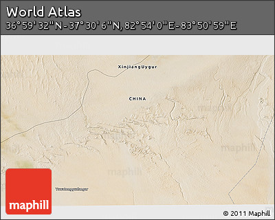 Satellite 3D Map of the Area around 37° 14' 49" N, 83° 22' 30" E