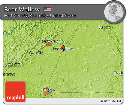 Physical 3D Map of Bear Wallow