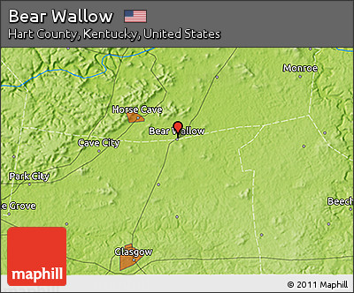 Physical 3D Map of Bear Wallow