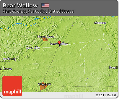 Physical 3D Map of Bear Wallow