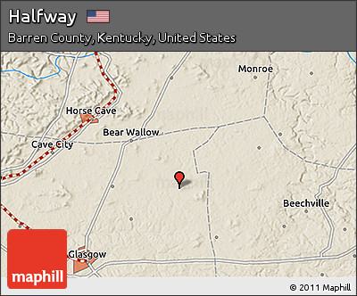 Shaded Relief 3D Map of Halfway